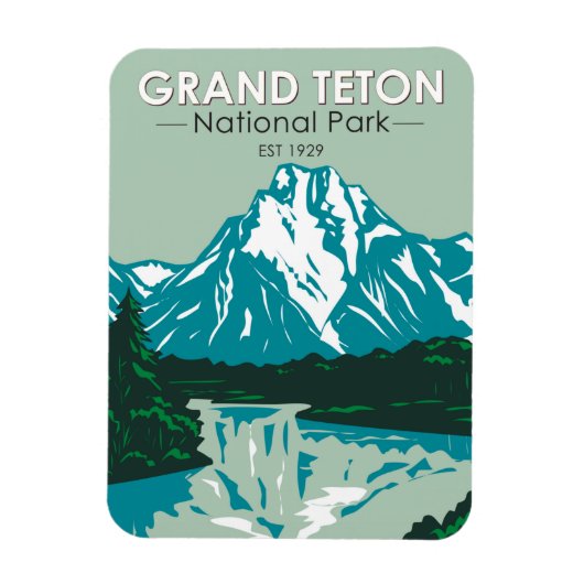Nationaal park Grand Teton Jackson Hole Valley Magneet (Verticaal)