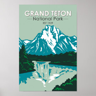 Nationaal park Grand Teton Jackson Hole Valley Poster