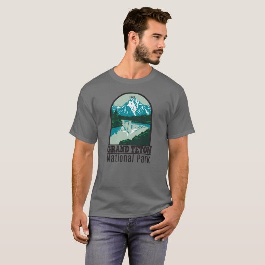 Nationaal park Grand Teton Jackson Hole Valley T-shirt (Voorkant volledig)