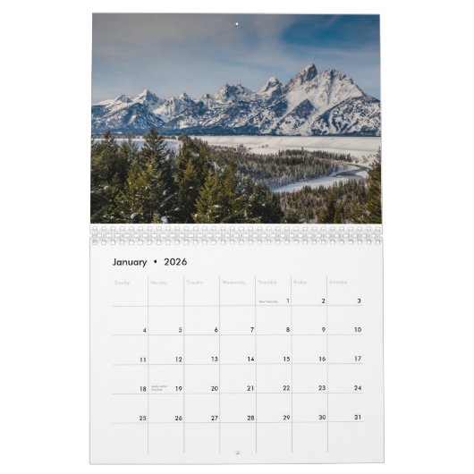 Nationaal park Grand Teton Kalender (Jan 2026)