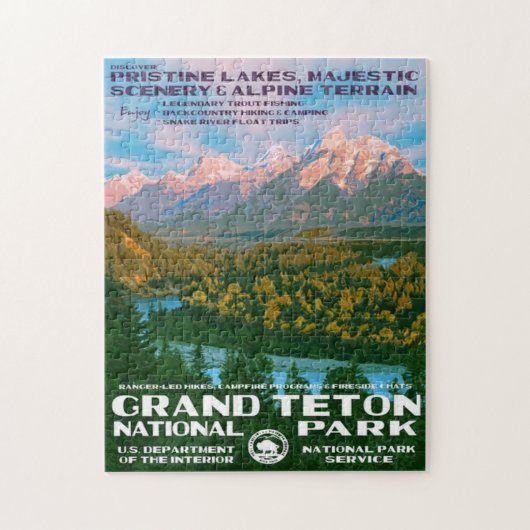 Nationaal park Grand Teton Legpuzzel (Verticaal)