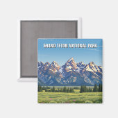 Nationaal park Grand Teton Magneet (Voorkant / Achterkant)