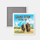 Nationaal park Grand Teton Magneet (Voorkant / Achterkant)