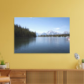 Nationaal park Grand Teton, meer, berg en lucht. Canvas Afdruk (Insitu (Woonkamer))