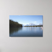 Nationaal park Grand Teton, meer, berg en lucht. Canvas Afdruk (Voorkant)
