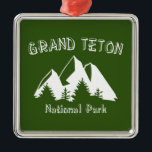 Nationaal park Grand Teton Metalen Ornament<br><div class="desc">Het is de meest iconische bergketen in Amerika. De Grand Teton en de omringende pieken zijn bijna perfect. Show je liefde voor de Tetons!</div>