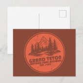 Nationaal park Grand Teton Mountains in Wyoming Feestdagenkaart (Voorkant / Achterkant)