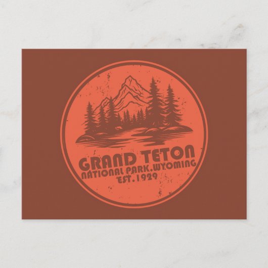 Nationaal park Grand Teton Mountains in Wyoming Feestdagenkaart (Voorkant)