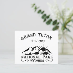 Nationaal park Grand Teton Mountains in Wyoming Feestdagenkaart