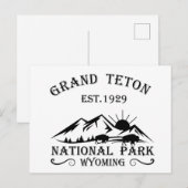 Nationaal park Grand Teton Mountains in Wyoming Feestdagenkaart (Voorkant / Achterkant)