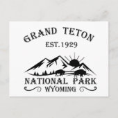 Nationaal park Grand Teton Mountains in Wyoming Feestdagenkaart (Voorkant)