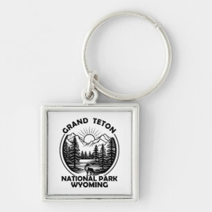 Nationaal park Grand Teton Mountains in Wyoming Sleutelhanger