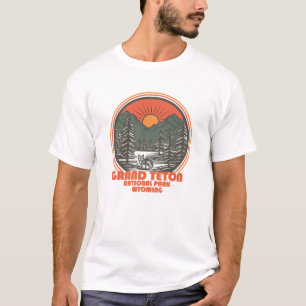 Nationaal park Grand Teton Mountains in Wyoming T-shirt