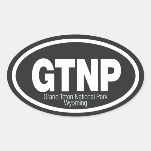Nationaal park Grand Teton Ovale Sticker (Voorkant)