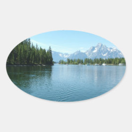 Nationaal park Grand Teton Ovale Sticker