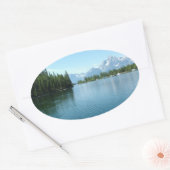 Nationaal park Grand Teton Ovale Sticker (Envelop)