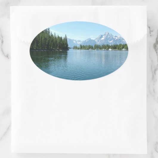 Nationaal park Grand Teton Ovale Sticker (Tas)