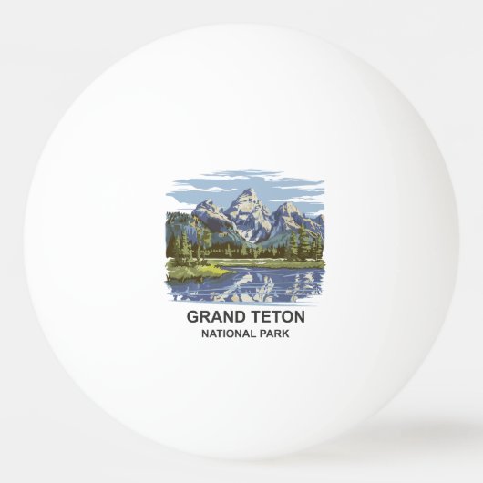 Nationaal park Grand Teton Pingpongbal (Voorkant)