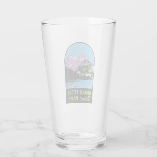 Nationaal park Grand Teton - Pint Glass Glas (Achterkant)