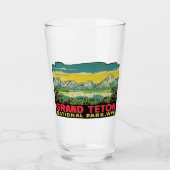 Nationaal park Grand Teton - Pint Glass Glas (Voorkant)