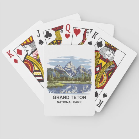 Nationaal park Grand Teton Pokerkaarten (Achterkant)