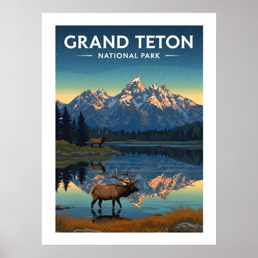 Nationaal park Grand Teton Poster (Voorkant)