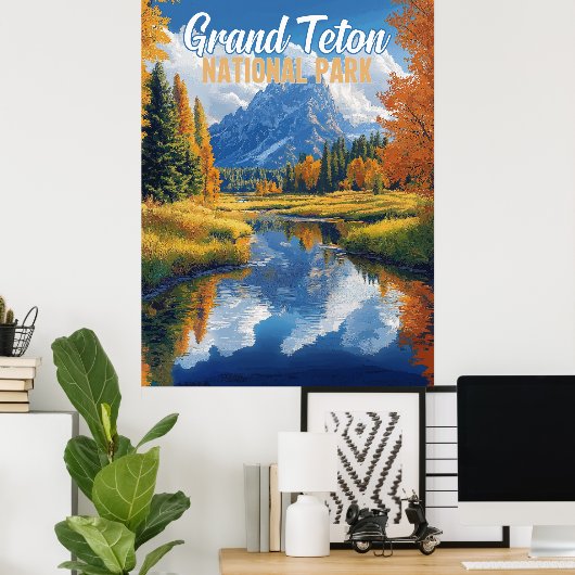 Nationaal park Grand Teton Poster (Thuiskantoor)
