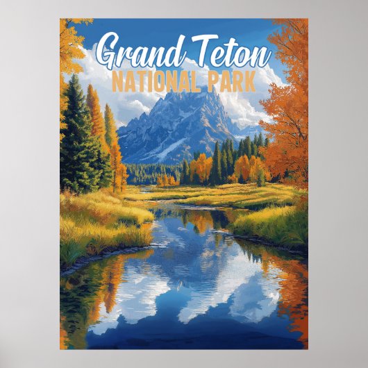 Nationaal park Grand Teton Poster (Voorkant)