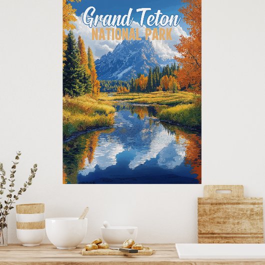 Nationaal park Grand Teton Poster (Keuken)