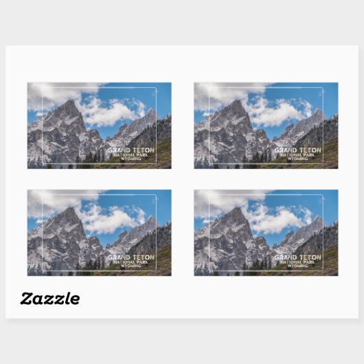 Nationaal park Grand Teton Rechthoekige Sticker (Vel)