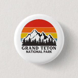 Nationaal park Grand Teton Ronde Button 3,2 Cm