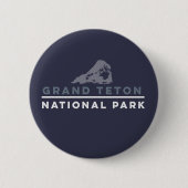 Nationaal park Grand Teton Ronde Button 5,7 Cm (Voorkant)