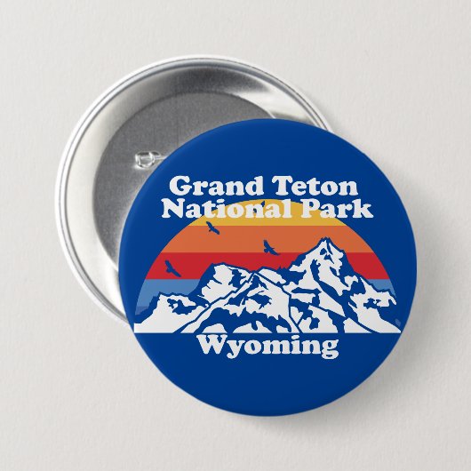 Nationaal park Grand Teton Ronde Button 7,6 Cm (Voorkant /achterkant)