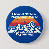 Nationaal park Grand Teton Ronde Button 7,6 Cm (Voorkant)