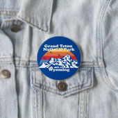 Nationaal park Grand Teton Ronde Button 7,6 Cm (In situ)
