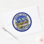 Nationaal park Grand Teton Ronde Sticker (Envelop)