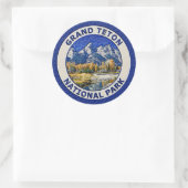 Nationaal park Grand Teton Ronde Sticker (Tas)