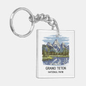 Nationaal park Grand Teton Sleutelhanger (Voorkant Links)