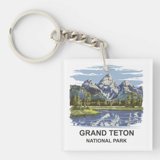 Nationaal park Grand Teton Sleutelhanger (Voorkant)