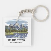 Nationaal park Grand Teton Sleutelhanger (Achterkant)