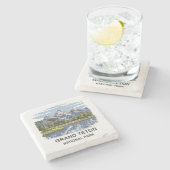 Nationaal park Grand Teton Stenen Onderzetter (Zijkant)