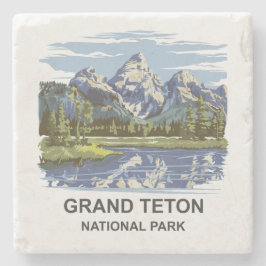 Nationaal park Grand Teton Stenen Onderzetter