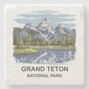 Nationaal park Grand Teton Stenen Onderzetter