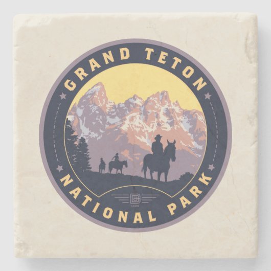 Nationaal park Grand Teton Stenen Onderzetter (Voorkant)