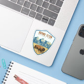 Nationaal park Grand Teton Sticker (Laptop met iPhone)