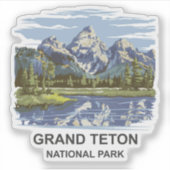 Nationaal park Grand Teton Sticker (Voorkant)