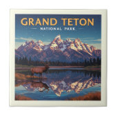 Nationaal park  Grand Teton Tegeltje (Voorkant)