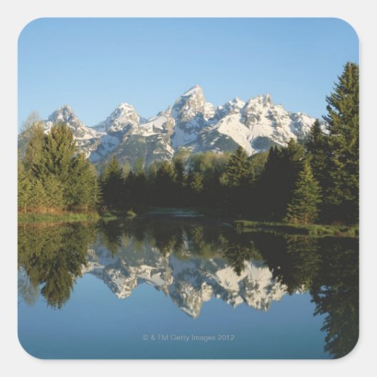 Nationaal park Grand Teton, Teton Range, Wyoming Vierkante Sticker (Voorkant)
