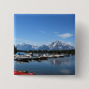 Nationaal park Grand Teton Vierkante Button 5,1 Cm