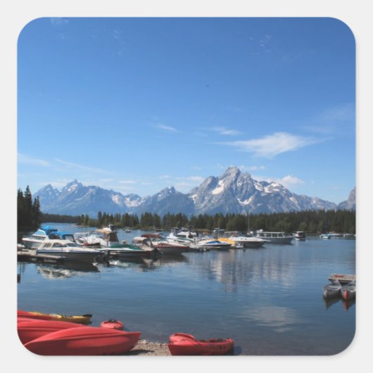 Nationaal park Grand Teton Vierkante Sticker (Voorkant)